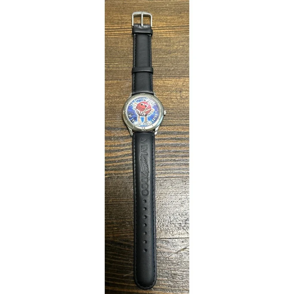 VTG 1998‎ M&M's Limited Edition Watch Red Character Millennium 2000 Black Band